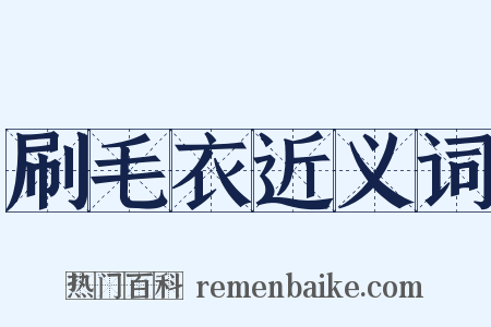 刷毛衣近义词是什么意思的图片
